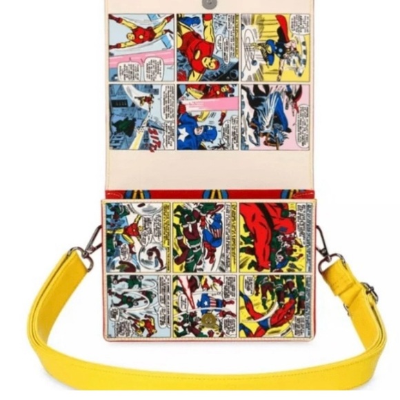 Loungefly Marvel Avengers Comic Crossbody Bag - Disney Parks Genuine Merchandise - Picture 3 of 4